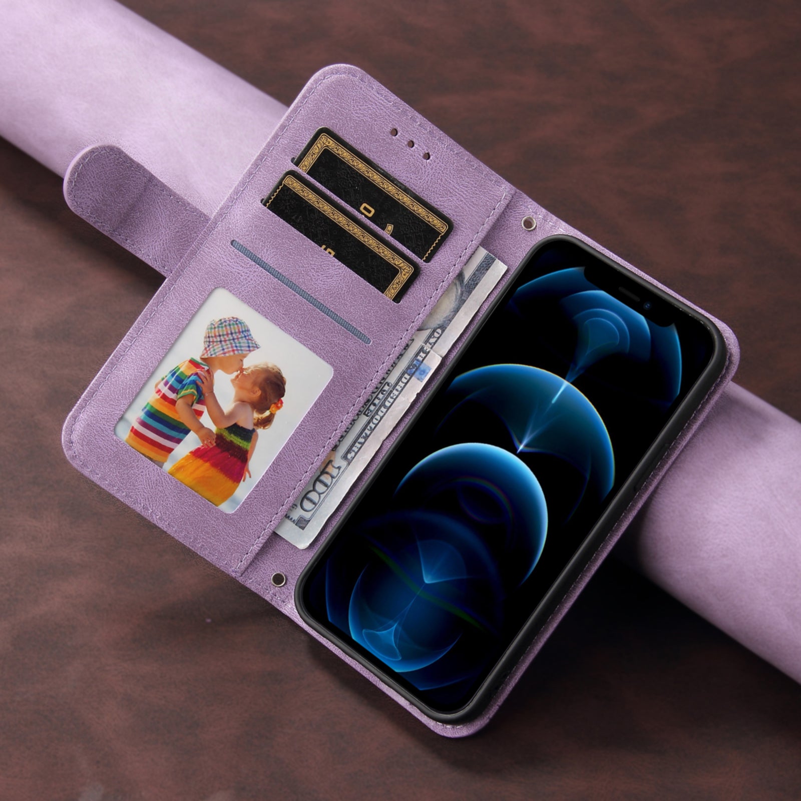 For vivo X300 Pro 5G Leather Wallet Cases Skin Touch Phone Cover Stand with Strap