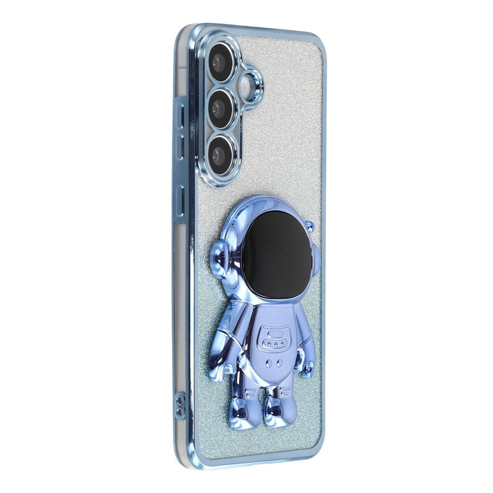 For Samsung Galaxy A36 5G Case with Astronaut Kickstand PC + TPU Phone Cover Shiny Glitter