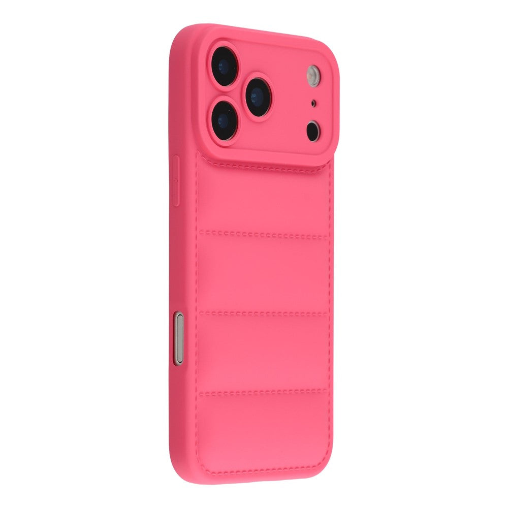For iPhone 17 Pro TPU Case Down Jacket Design Shock-Absorbent Phone Protector