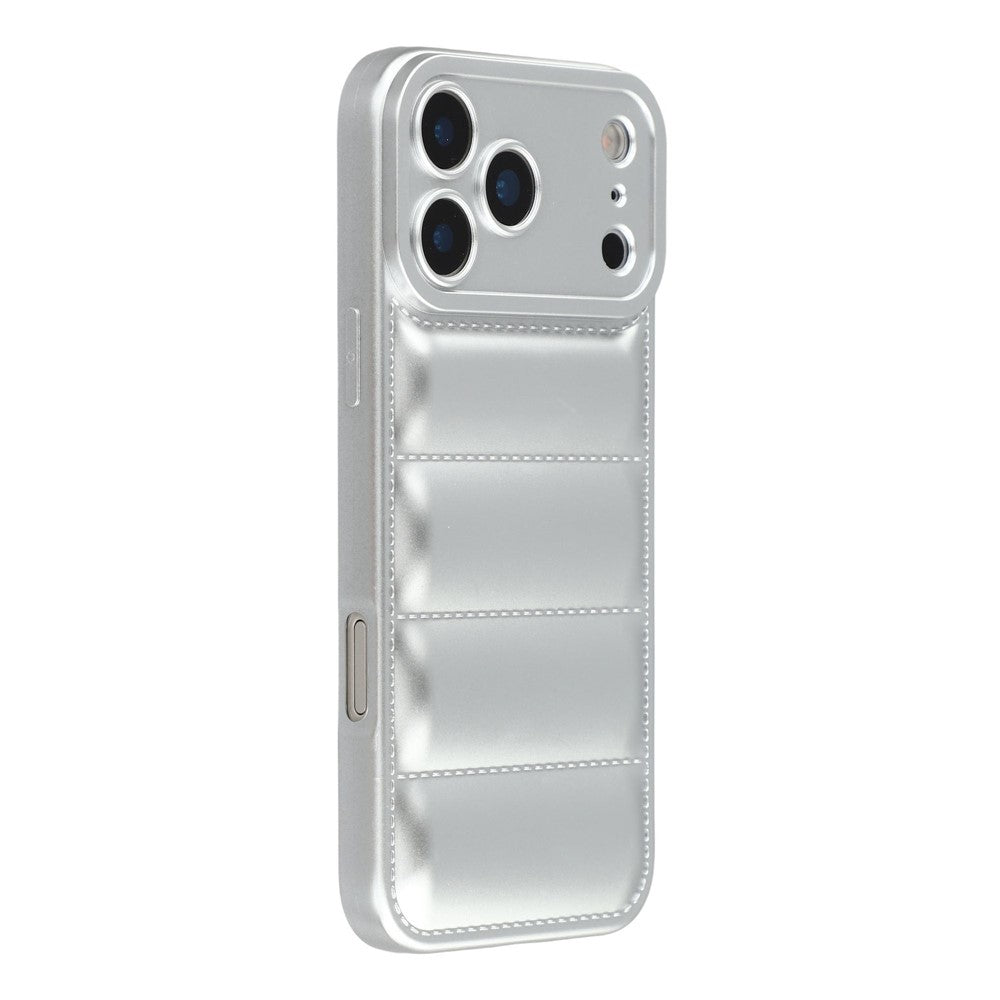 For iPhone 17 Pro TPU Case Down Jacket Design Shock-Absorbent Phone Protector