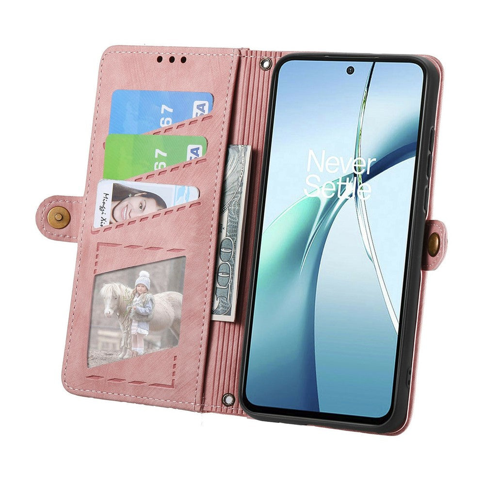 For Xiaomi 15T Pro Case Zipper Wallet Geometry Lines Leather Phone Cover with Strap