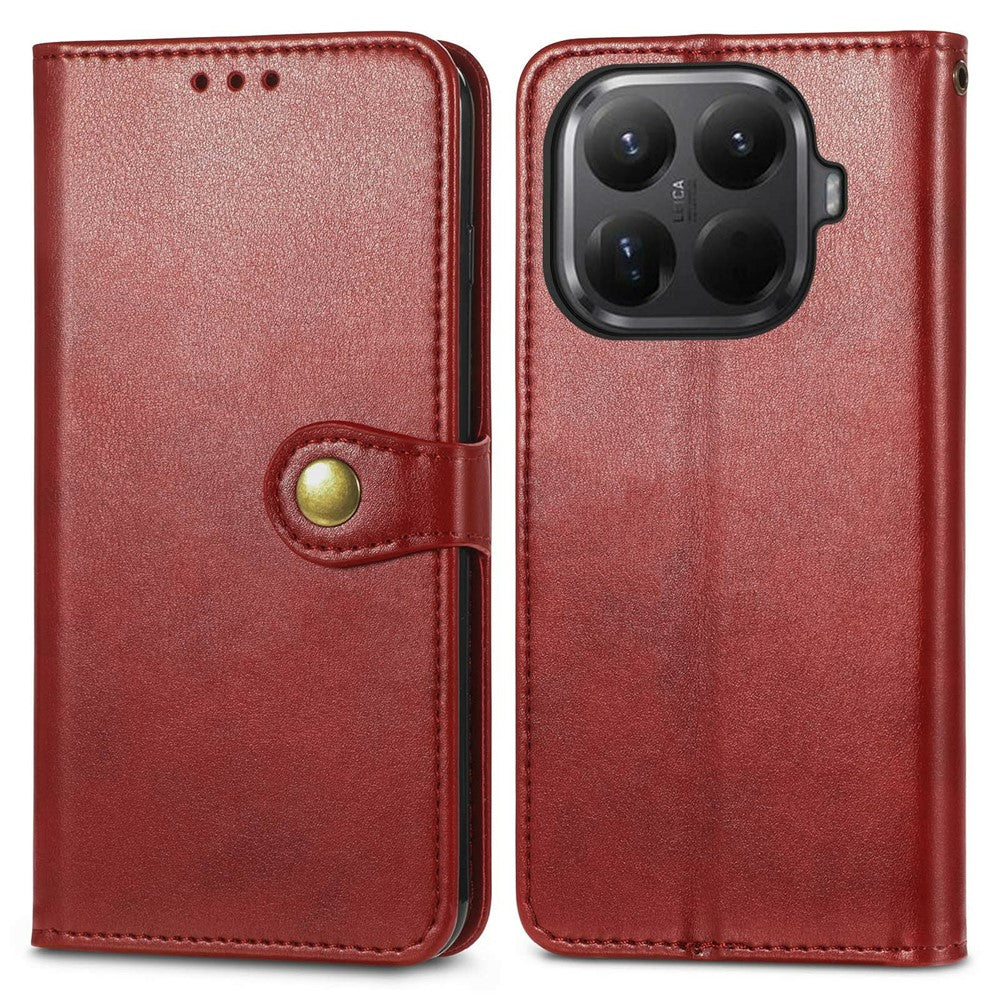 For Xiaomi 15T Pro Case Wallet Stand Leather Phone Cover with Wrist Strap