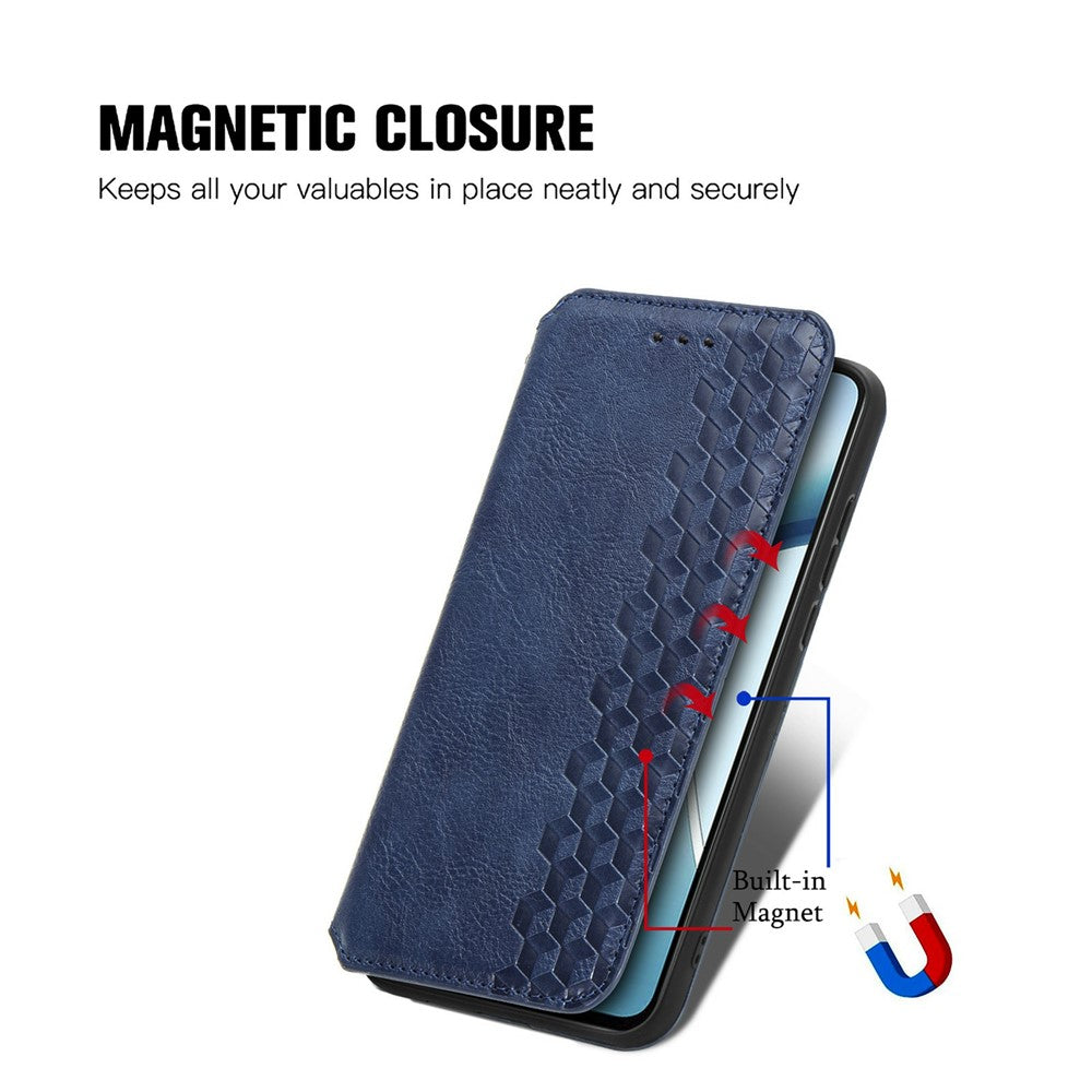 For Xiaomi 15T Pro Case Rhombus Imprint PU Leather Wallet Phone Cover
