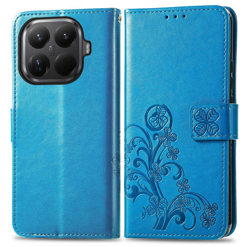 For Xiaomi 15T Pro Leather Case Four-Leaf Clover Wallet Phone Cover