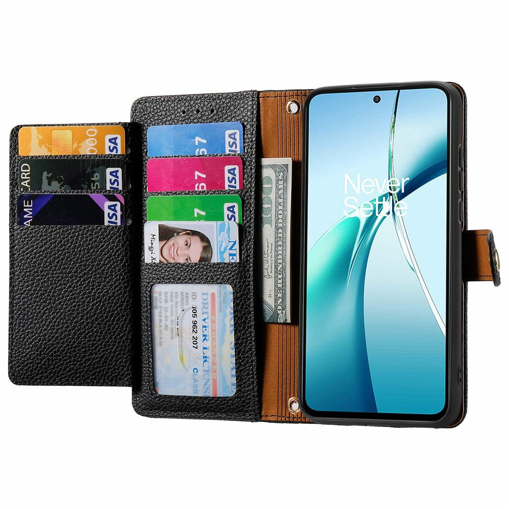 For Xiaomi 15T Case RFID Blocking Zipper Pocket Leather Wallet Phone Cover with Strap