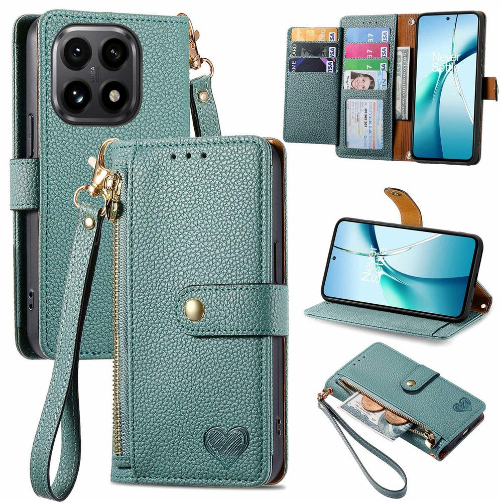 For Xiaomi 15T Case RFID Blocking Zipper Pocket Leather Wallet Phone Cover with Strap