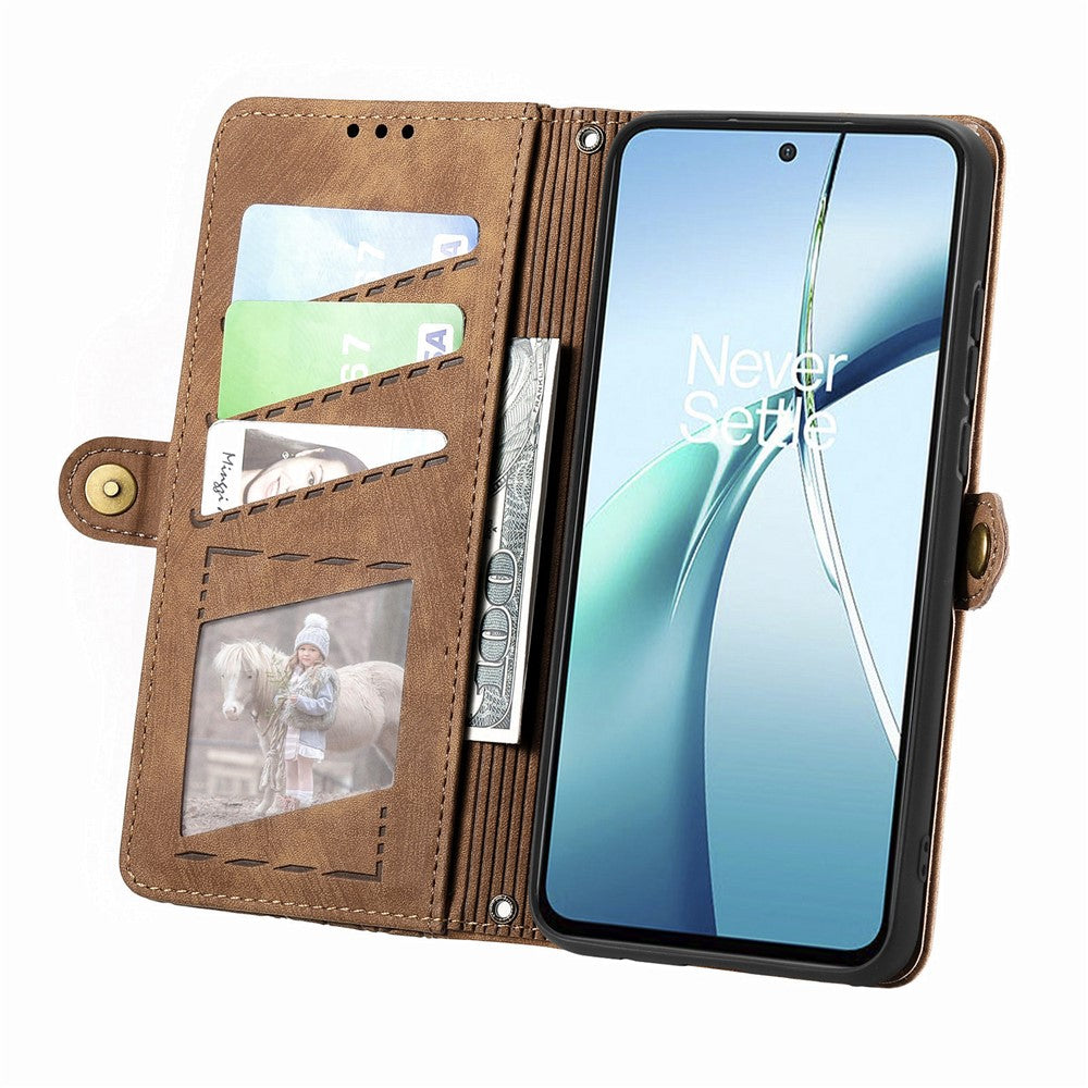 For Xiaomi 15T Case Zipper Wallet Geometry Lines Leather Phone Cover with Strap