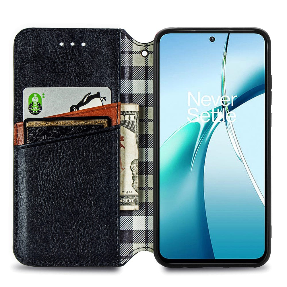 For Xiaomi 15T Case Rhombus Imprint Anti Scratch PU Leather Wallet Phone Cover