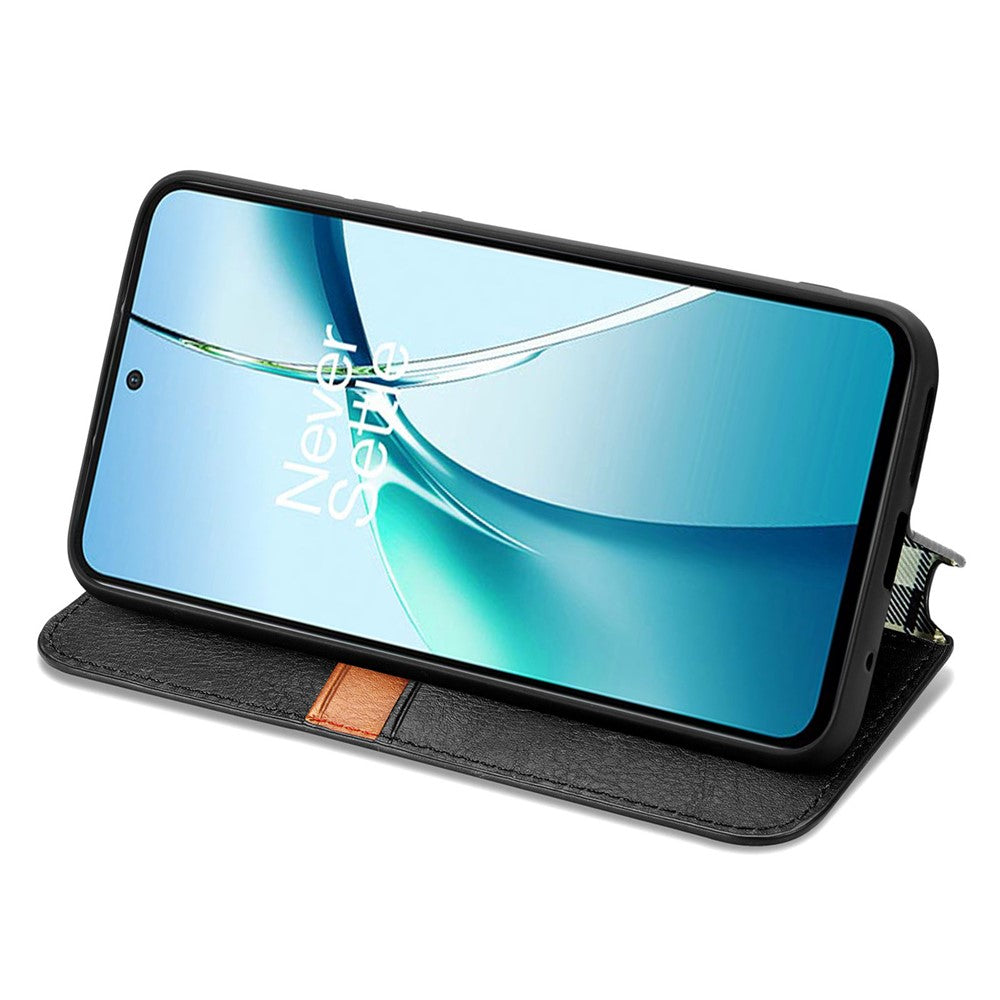 For Xiaomi 15T Case Rhombus Imprint Anti Scratch PU Leather Wallet Phone Cover