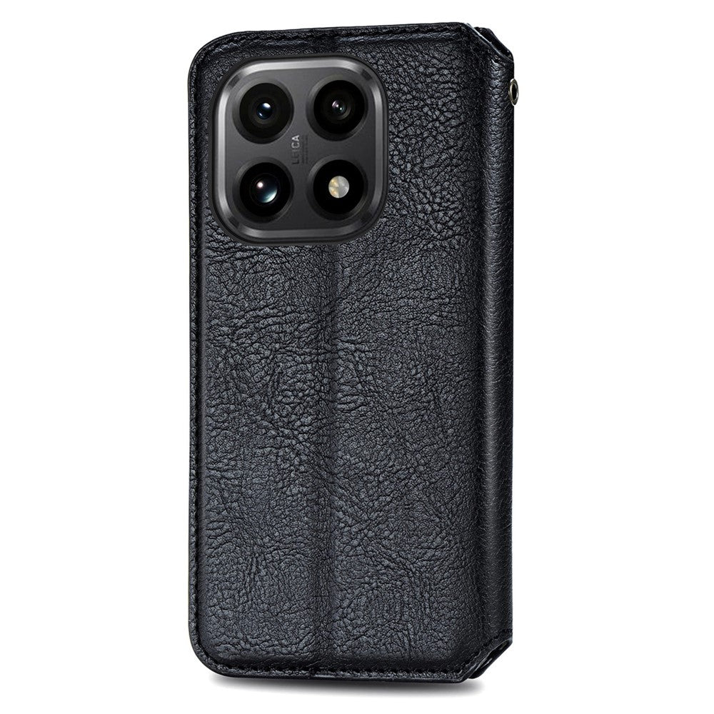 For Xiaomi 15T Case Rhombus Imprint Anti Scratch PU Leather Wallet Phone Cover