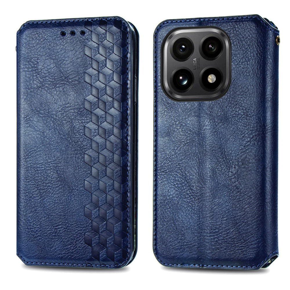 For Xiaomi 15T Case Rhombus Imprint Anti Scratch PU Leather Wallet Phone Cover