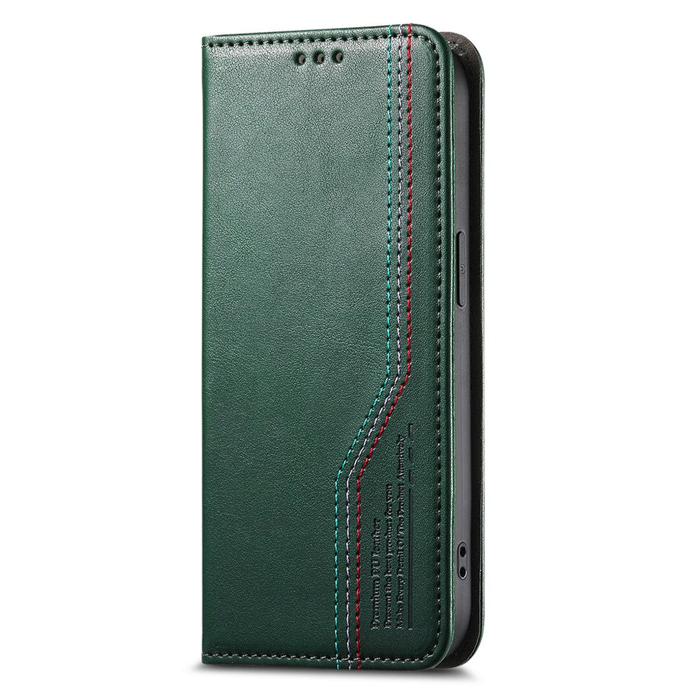 For Xiaomi 15T Case Wallet Tri-Color Stitching Leather Phone Cover with Elastic Wristband