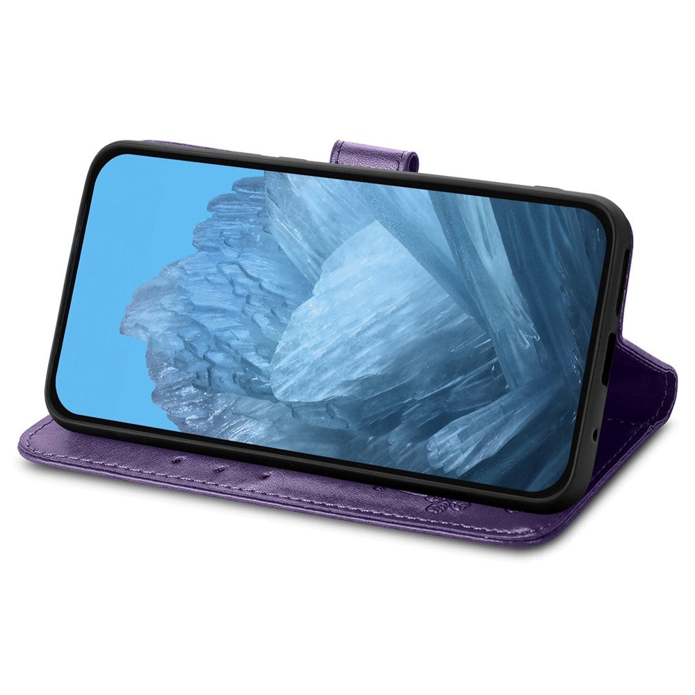 For Xiaomi 15T Leather Case Four-Leaf Clover Wallet Phone Cover