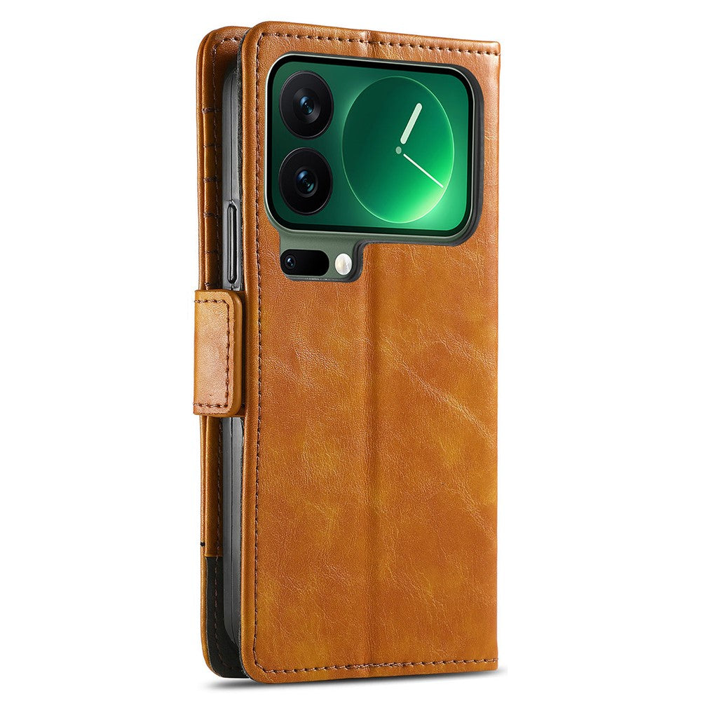 CASENEO For Xiaomi 17 Pro Phone Case PU Leather Cover Stand with RFID Blocking Wallet