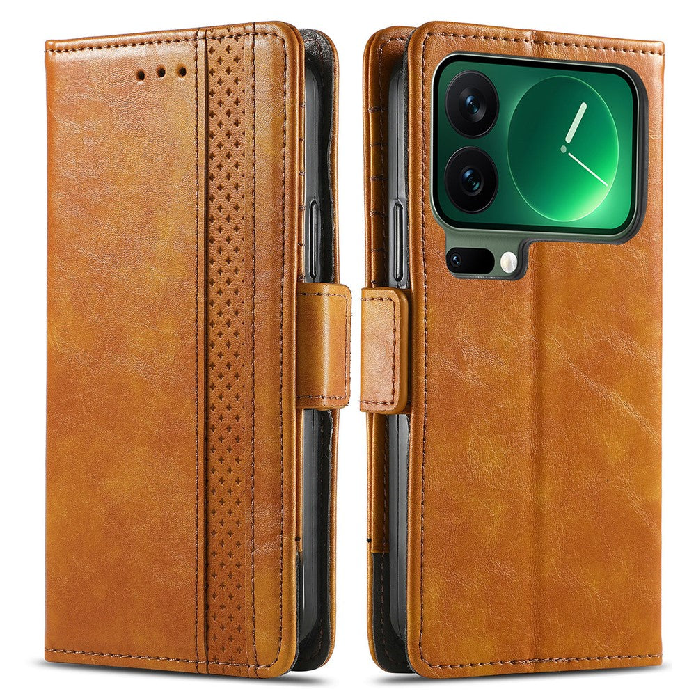 CASENEO For Xiaomi 17 Pro Phone Case PU Leather Cover Stand with RFID Blocking Wallet