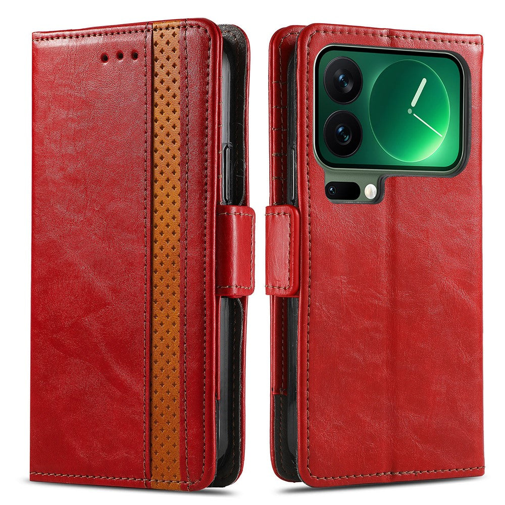 CASENEO For Xiaomi 17 Pro Max Phone Cases PU Leather Cover Stand with RFID Blocking Wallet