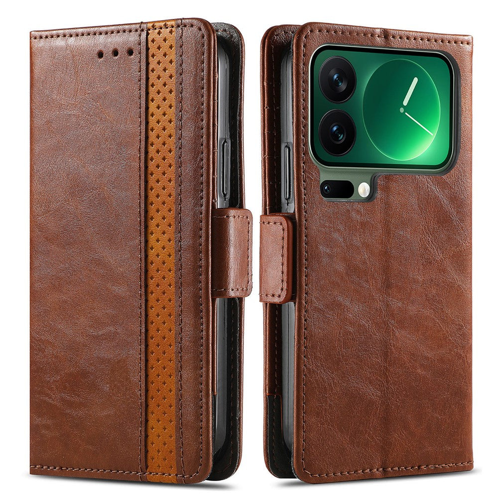 CASENEO For Xiaomi 17 Pro Max Phone Cases PU Leather Cover Stand with RFID Blocking Wallet