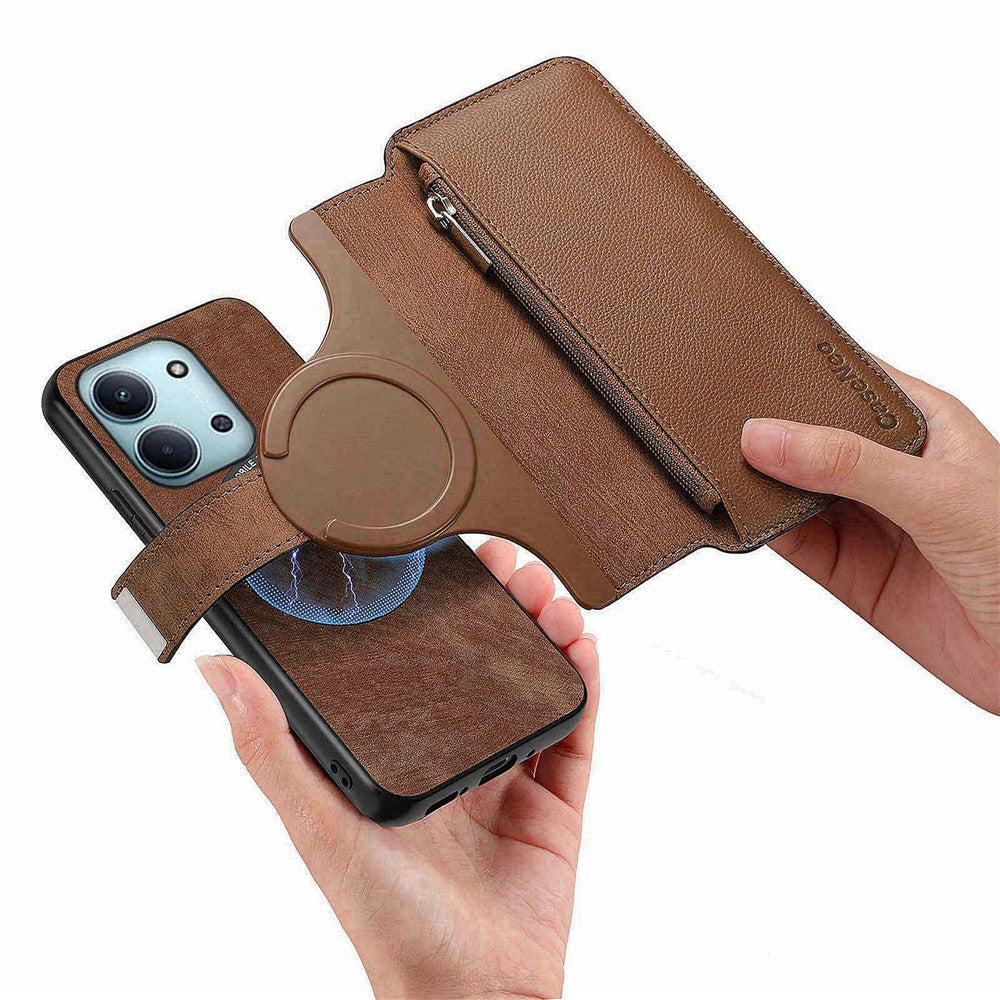 CASENEO MW-02 For Xiaomi Redmi 15C 4G (Global) (171mm) / Poco C85 4G (171mm) Case Detachable Magnetic Leather Flip Phone Cover