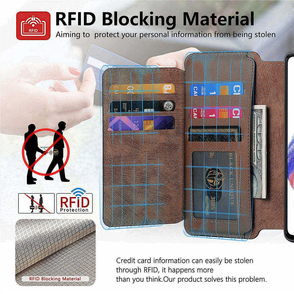 CASENEO MW-02 For Xiaomi Redmi 15C 4G (Global) (171mm) / Poco C85 4G (171mm) Case Detachable Magnetic Leather Flip Phone Cover