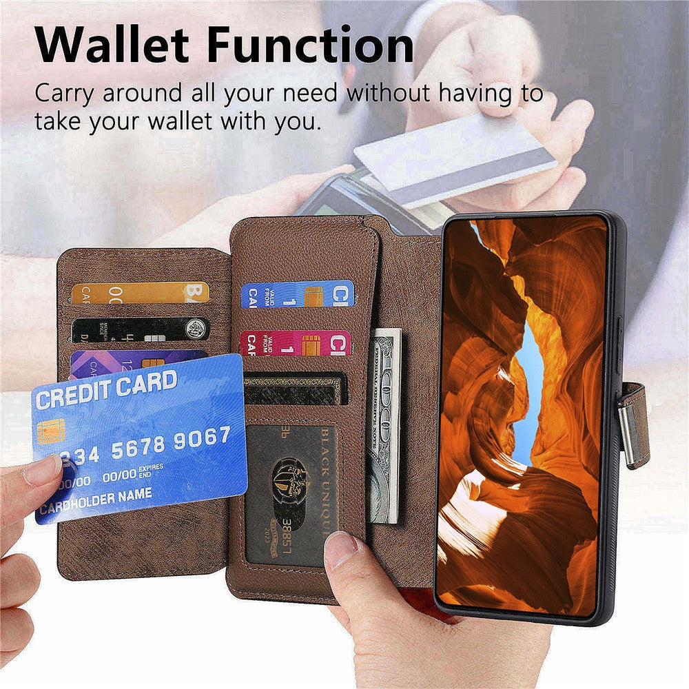 CASENEO MW-02 Phone Case For Xiaomi Redmi 15C 5G (EU) (173mm)  /  15C 4G (EU) (173mm) Detachable Magnetic Leather Flip Cover