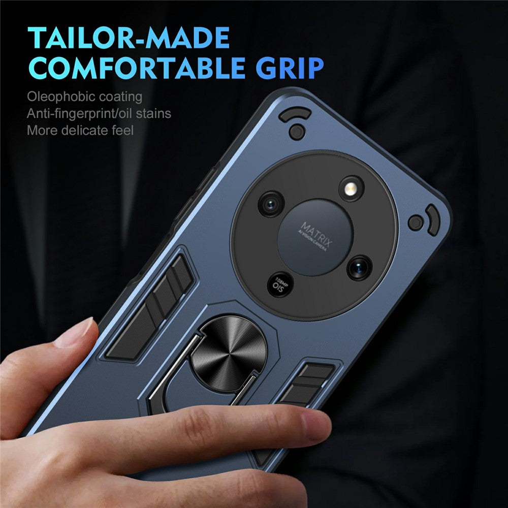 Coque de protection antichoc en PC et TPU avec anneau de support pour For Honor X9d 5G / X70 5G