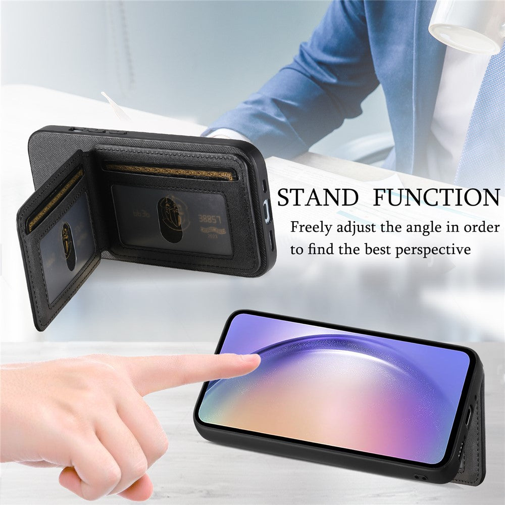 For Realme 15 Pro 5G Case Cloth Texture Leather + PC + TPU RFID Blocking Phone Cover with Card Holder