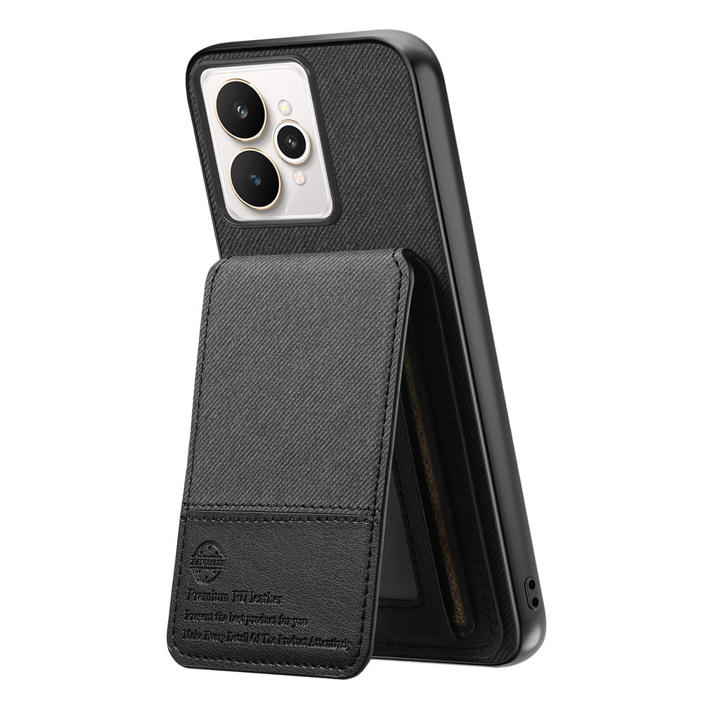 For Realme 15 Pro 5G Case Cloth Texture Leather + PC + TPU RFID Blocking Phone Cover with Card Holder