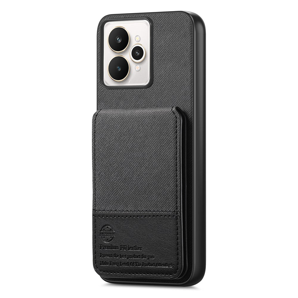 For Realme 15 Pro 5G Case Cloth Texture Leather + PC + TPU RFID Blocking Phone Cover with Card Holder