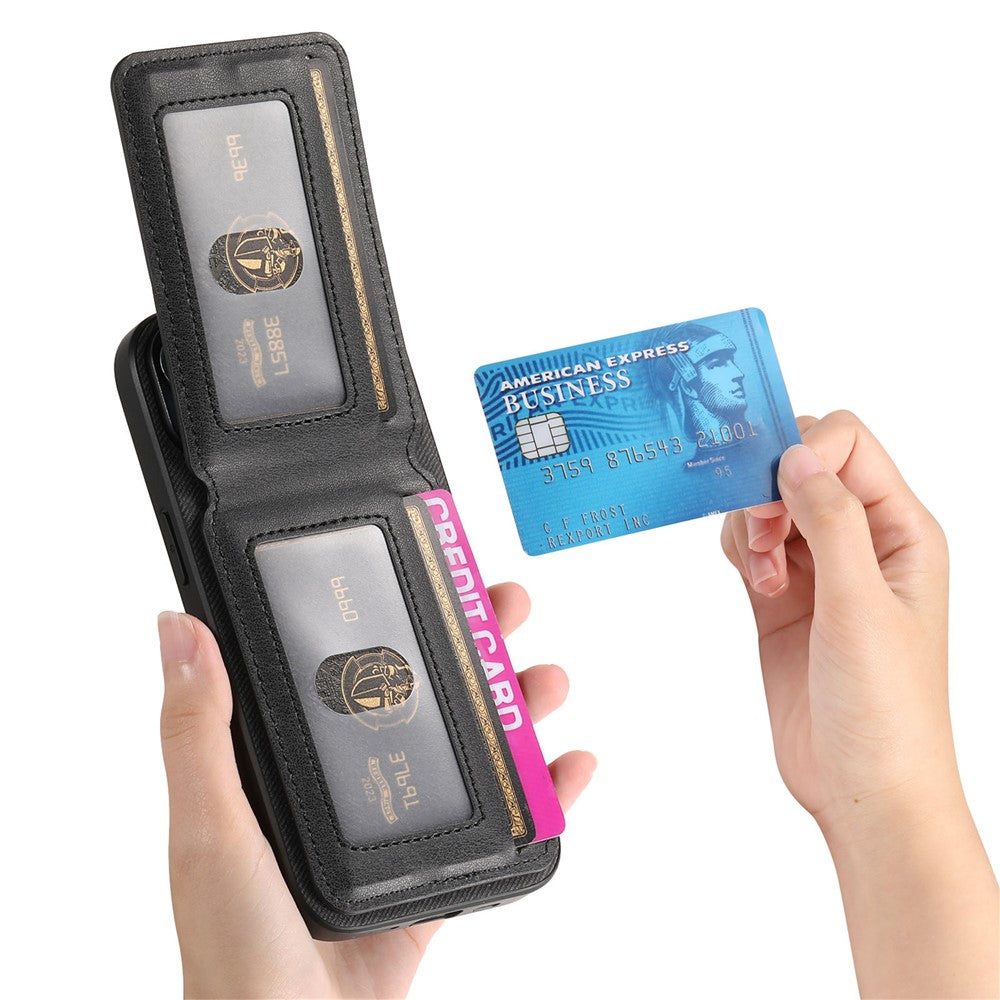 For Realme 15 Pro 5G Case Cloth Texture Leather + PC + TPU RFID Blocking Phone Cover with Card Holder