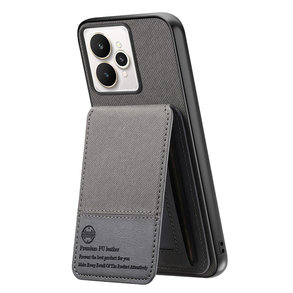 For Realme 15 Pro 5G Case Cloth Texture Leather + PC + TPU RFID Blocking Phone Cover with Card Holder