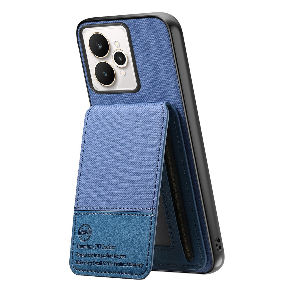 For Realme 15 Pro 5G Case Cloth Texture Leather + PC + TPU RFID Blocking Phone Cover with Card Holder