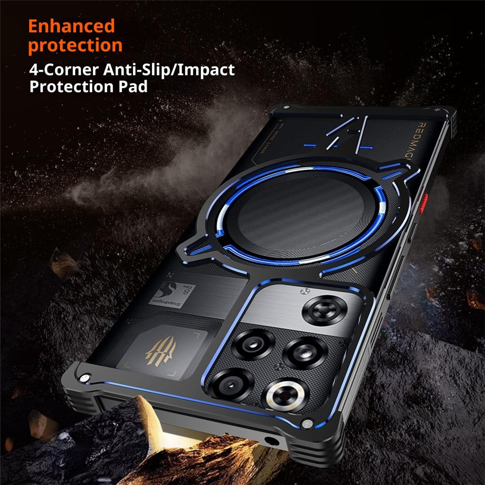 Bumper Case for ZTE nubia Red Magic 10 Pro 5G / 10 Prо+ 5G / 10S Pro 5G / 10S Pro+ 5G / 9 Pro 5G / 9 Pro+ 5G / 9S Pro 5G / 9S Pro+ 5G Frameless Metal Phone Cover