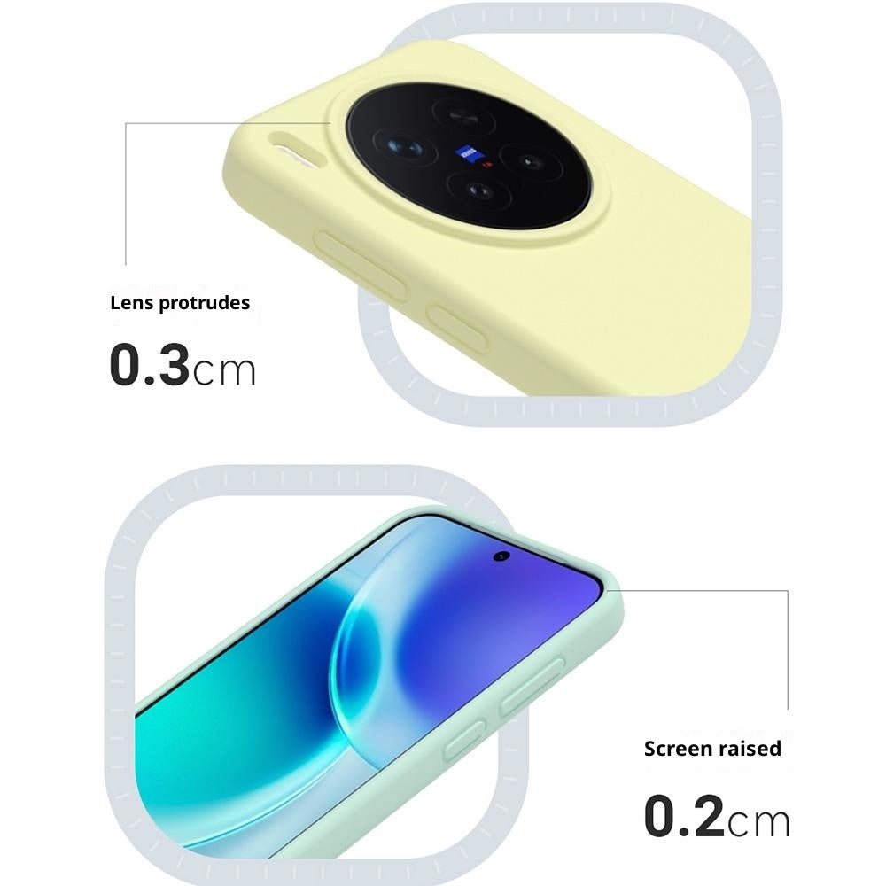 For vivo X300 Pro 5G Liquid Silicone Phone Case Skin-Friendly Shockproof Protective Back Cover