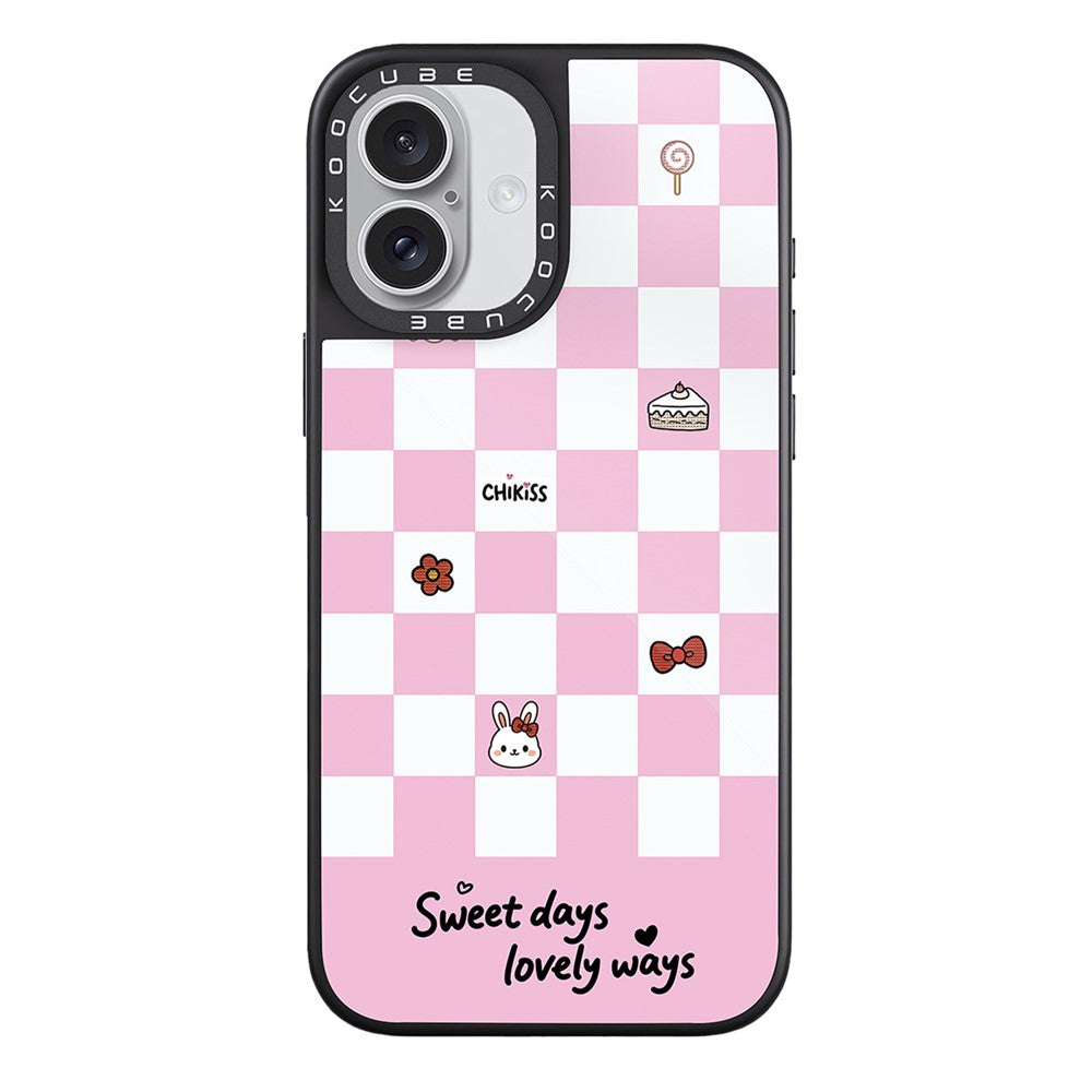 For iPhone 16 Case Compatible with MagSafe Pattern Printing TPU PC High Aluminium-silicon Glass Phone Cover