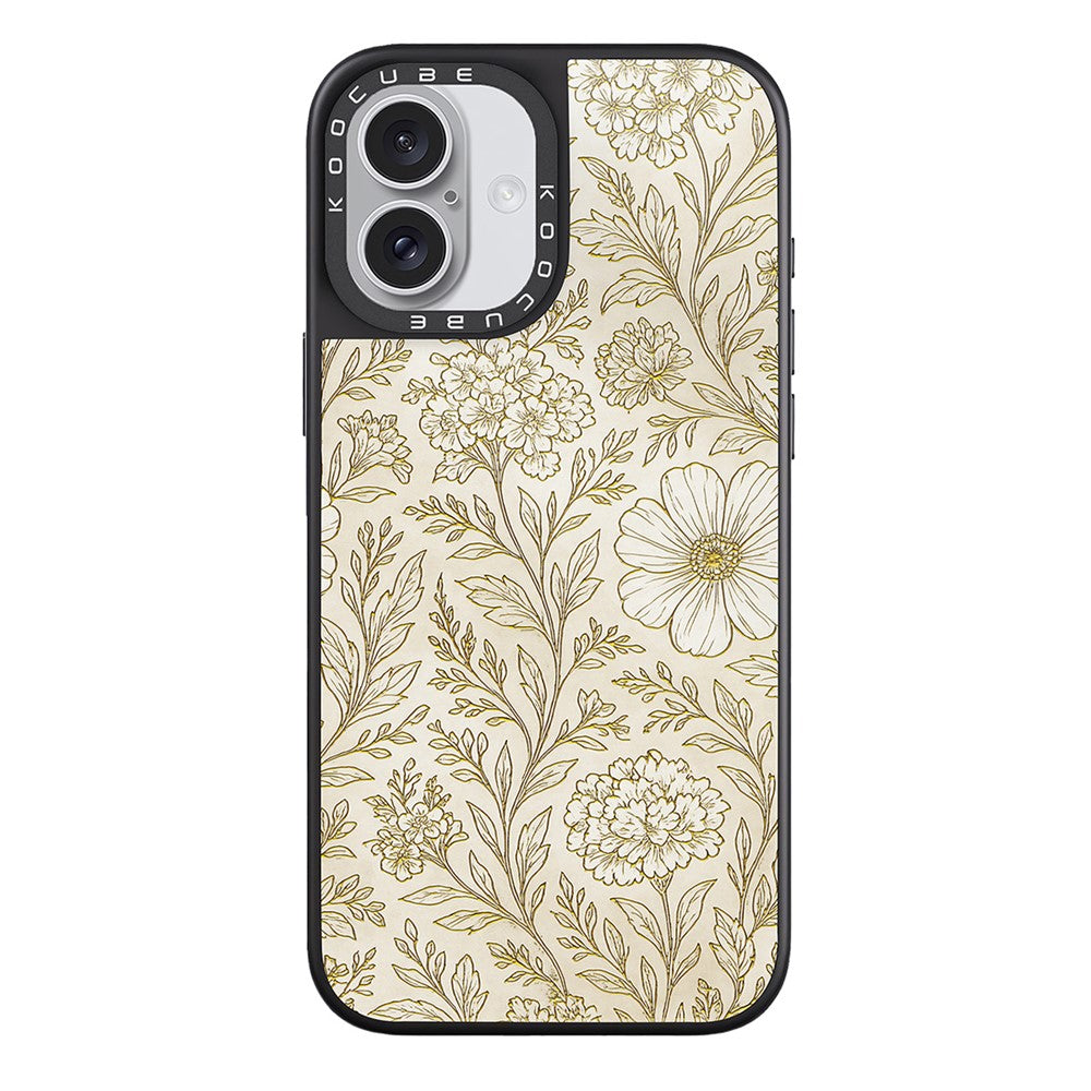 For iPhone 16 Case Compatible with MagSafe Pattern Printing TPU PC High Aluminium-silicon Glass Phone Cover