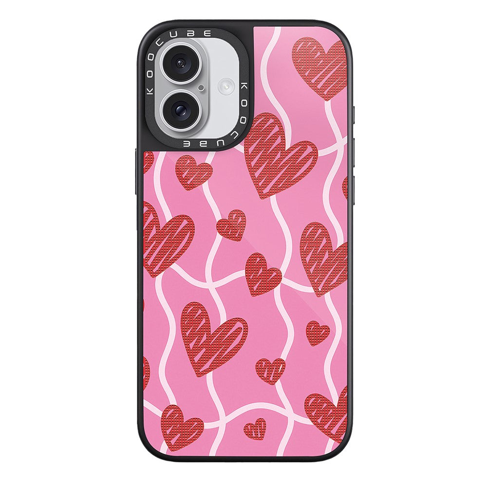 For iPhone 16 Case Compatible with MagSafe Pattern Printing TPU PC High Aluminium-silicon Glass Phone Cover