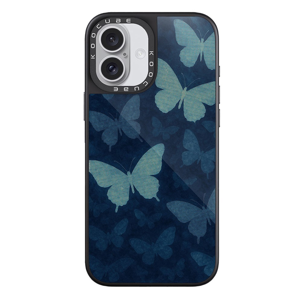 For iPhone 16 Case Compatible with MagSafe Pattern Printing TPU PC High Aluminium-silicon Glass Phone Cover