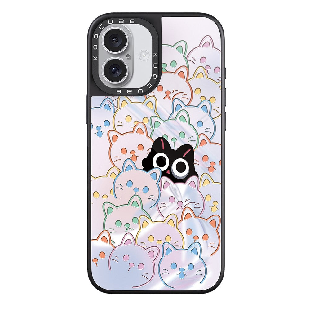 For iPhone 17 Case Compatible with MagSafe Pattern Printing TPU PC High Aluminium-silicon Glass Phone Cover