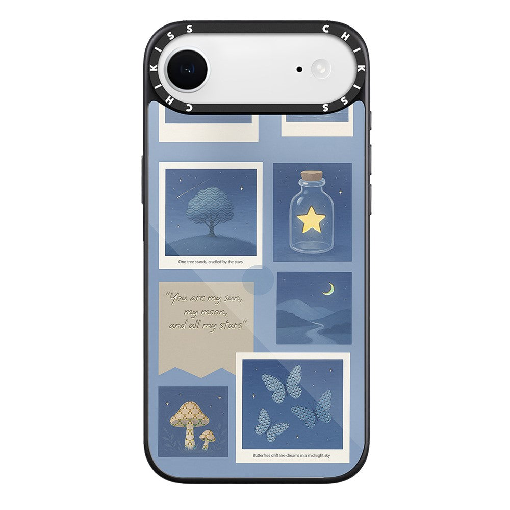 For iPhone Air Case Compatible with MagSafe Pattern Printing TPU PC High Aluminium-silicon Glass Phone Cover