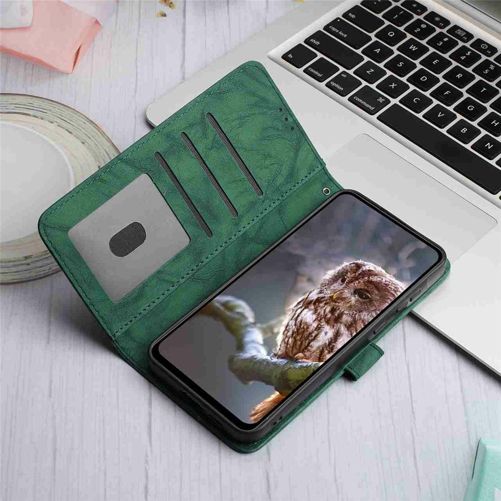 For Samsung Galaxy A36 5G Leather Case Butterfly Flower Imprinted Wallet Stand Flip Phone Cover with Wrist Strap
