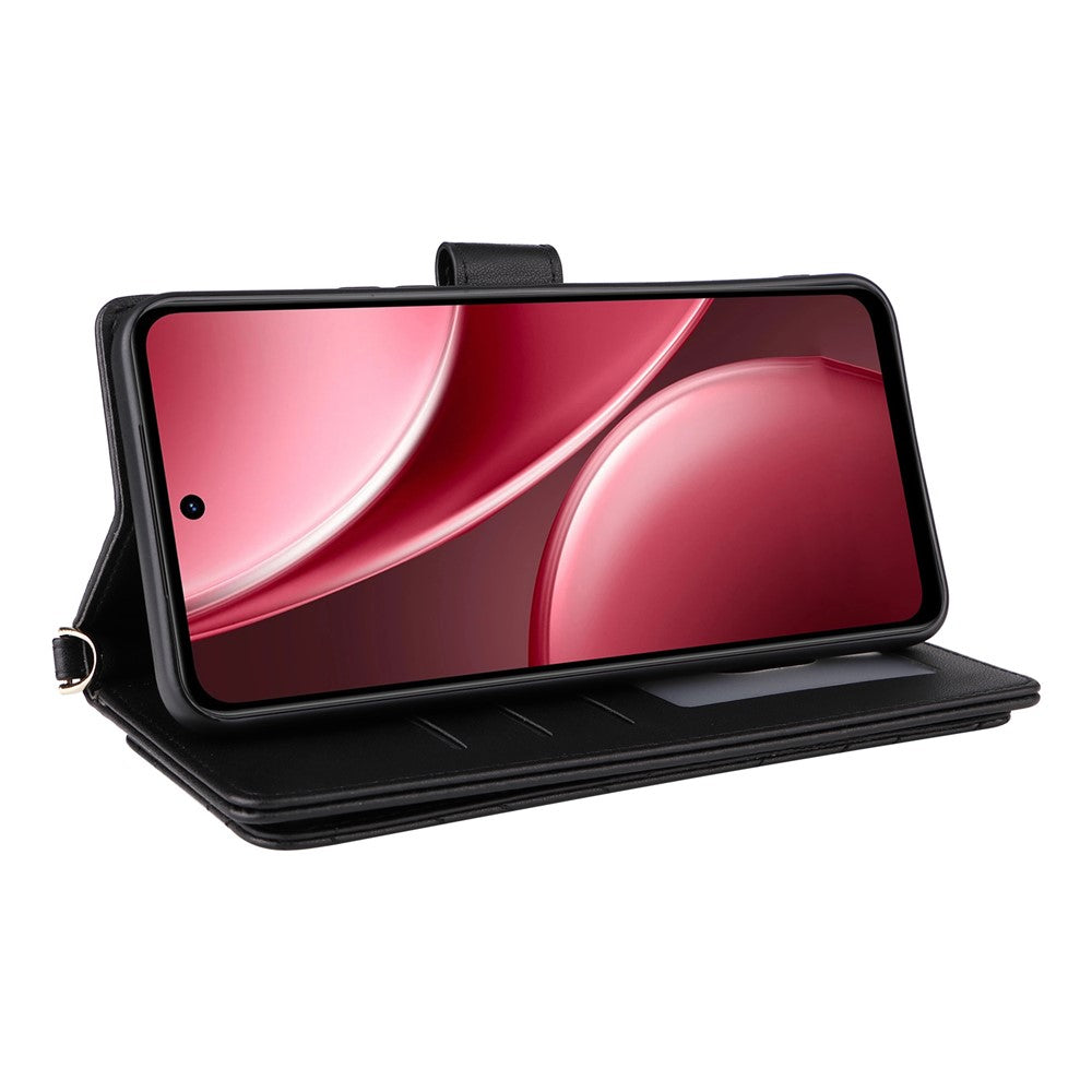 For vivo Y31 5G / Y21d Leather Case Stand Wallet Phone Cover with Shoulder  /  Wrist Strap