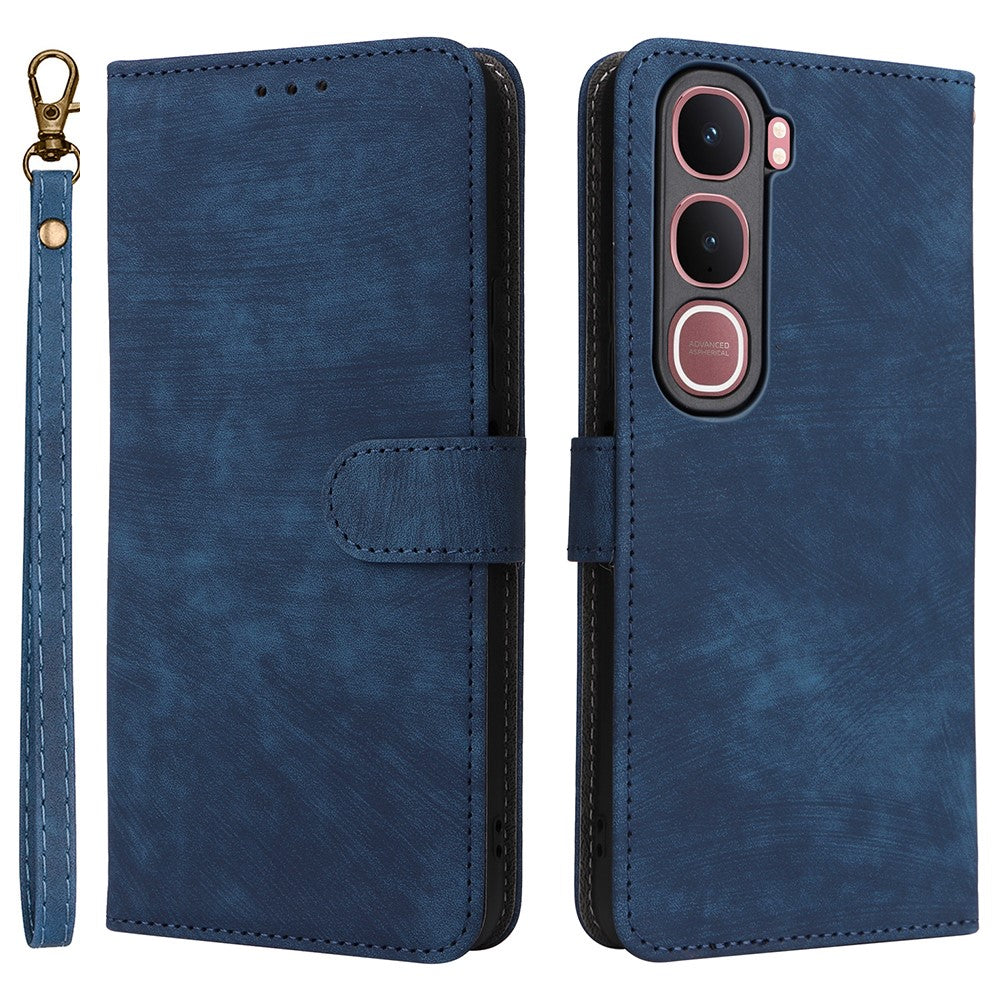 For vivo Y31 5G / Y21d Case Wallet RFID Blocking PU Leather Phone Cover Stand with Strap