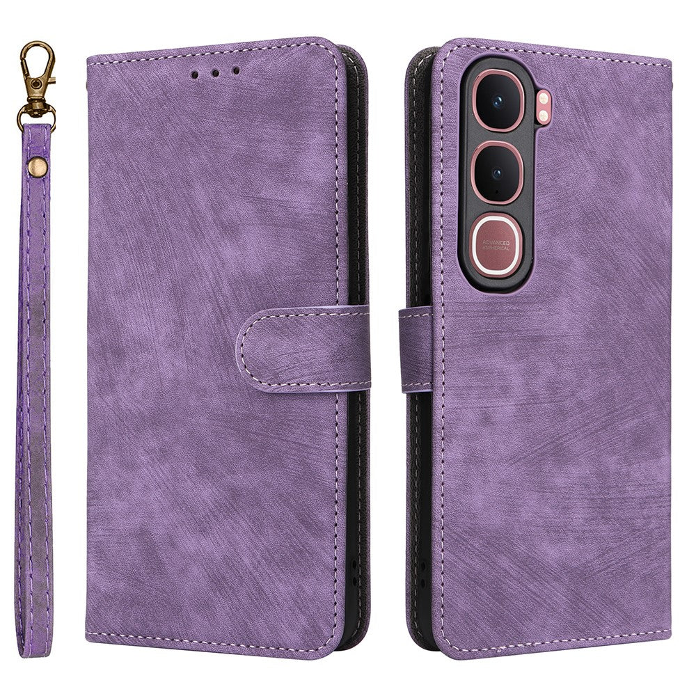 For vivo Y31 5G / Y21d Case Wallet RFID Blocking PU Leather Phone Cover Stand with Strap