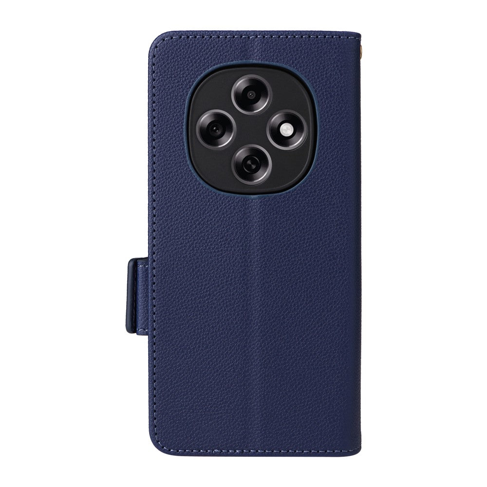 For Oppo F31 Pro 5G / A6 Pro 5G (China) Case Litchi Texture Wallet Leather Phone Cover with Wrist Strap