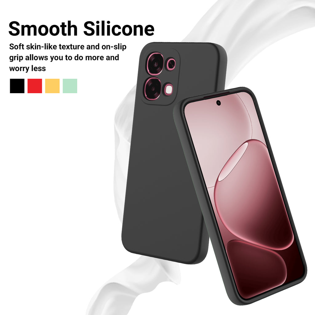 For Oppo F31 5G Liquid Silicone Case Phone Back Cover with Hand Strap