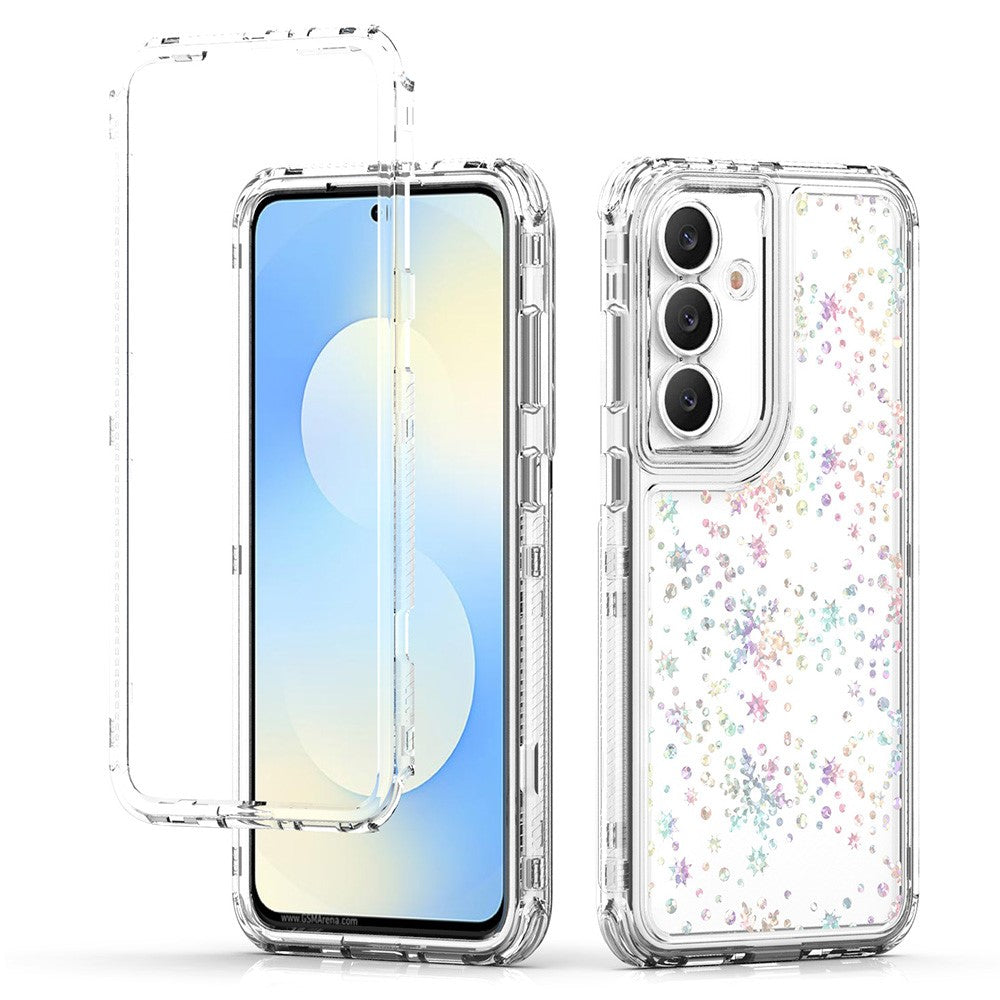 For Samsung Galaxy S25 FE Case Precise Cutouts Acrylic TPU Clear Phone Cover with Laser-printed Film