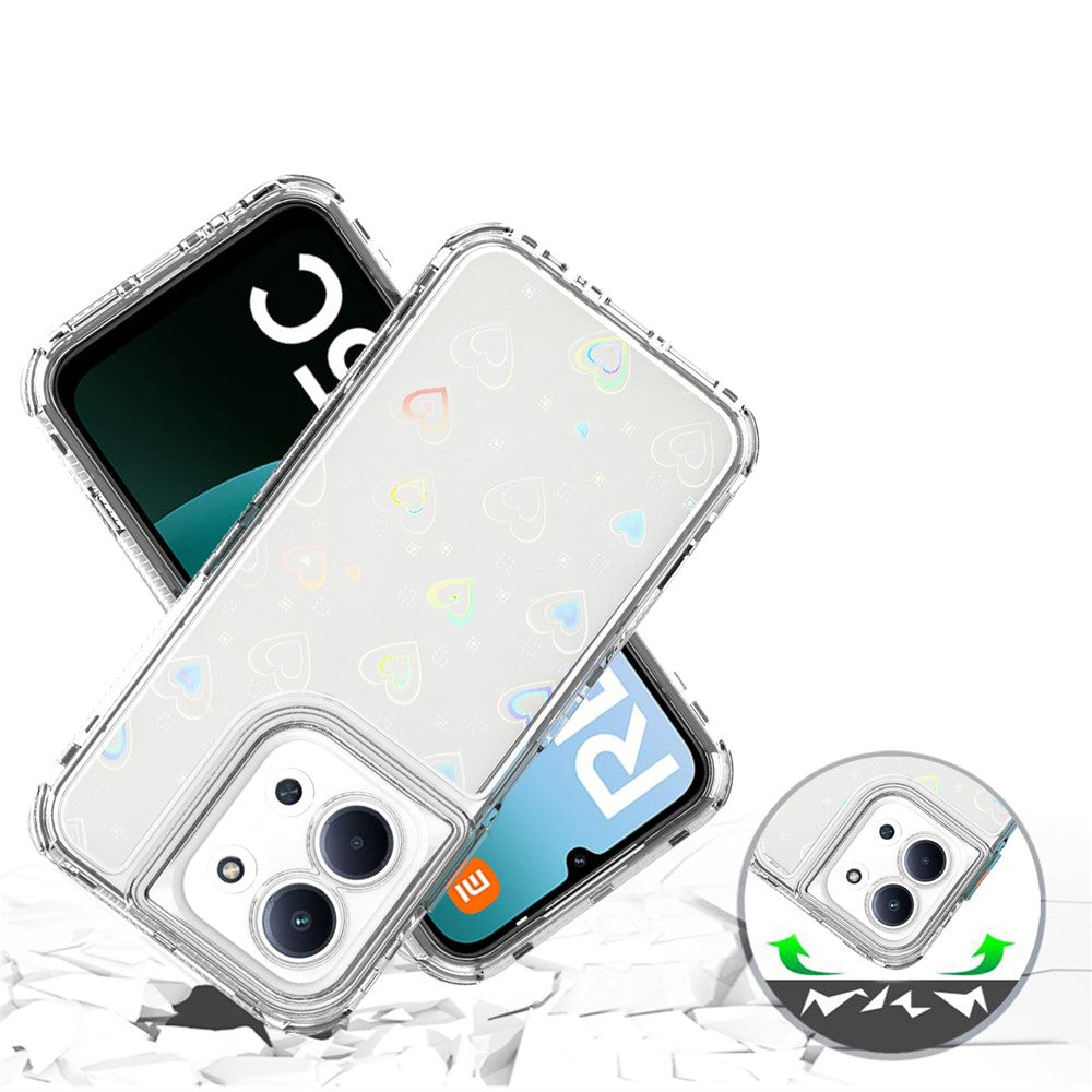 Clear Phone Case for Xiaomi Redmi 15C 4G (EU) (173mm) / 15C 5G (EU) (173mm) / Poco C85 4G (173mm) Precise Cutouts Acrylic TPU Cover with Laser-printed Film