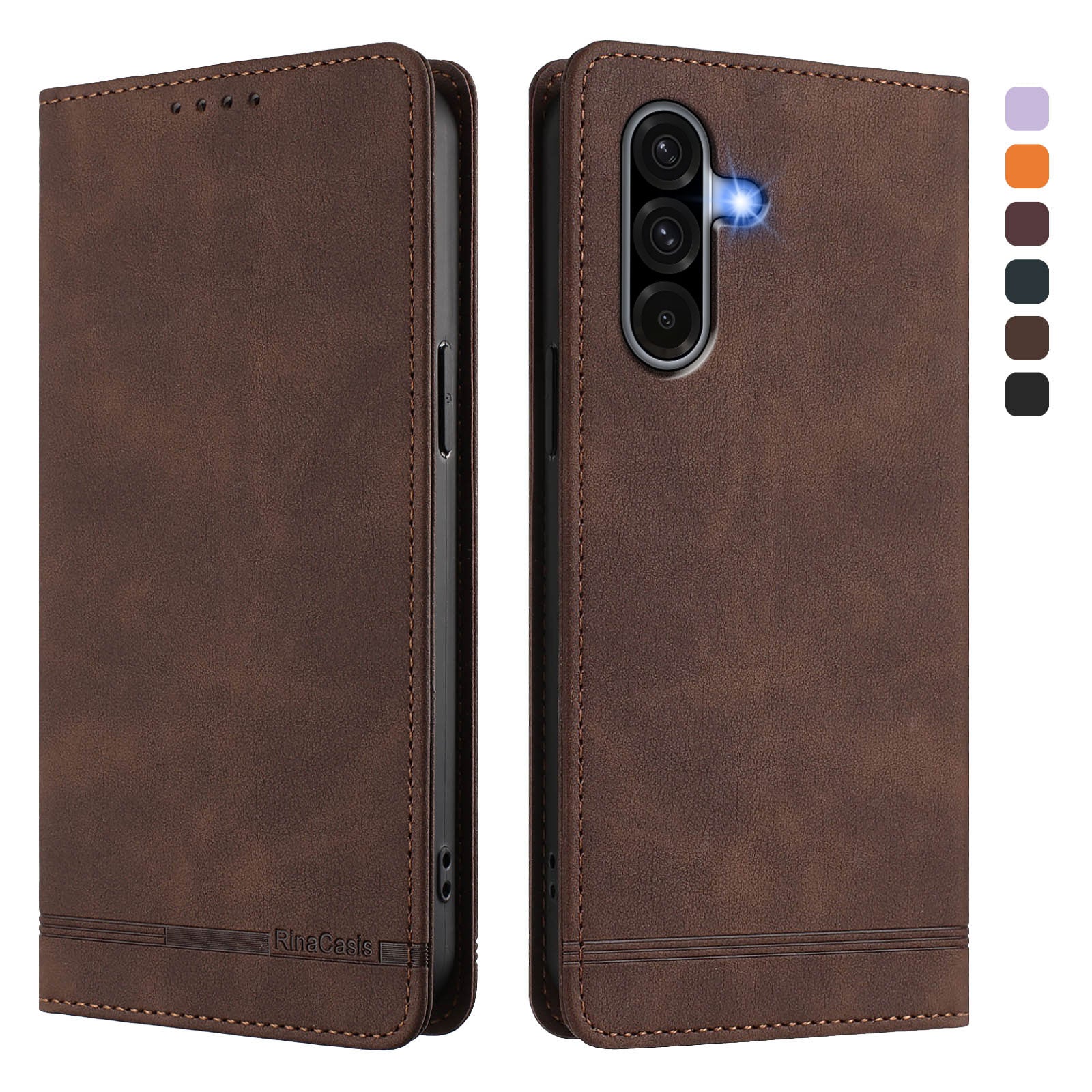 For Samsung Galaxy A36 5G Case RINACASIS RC23 RFID Blocking Wallet Stand PU Leather Phone Cover