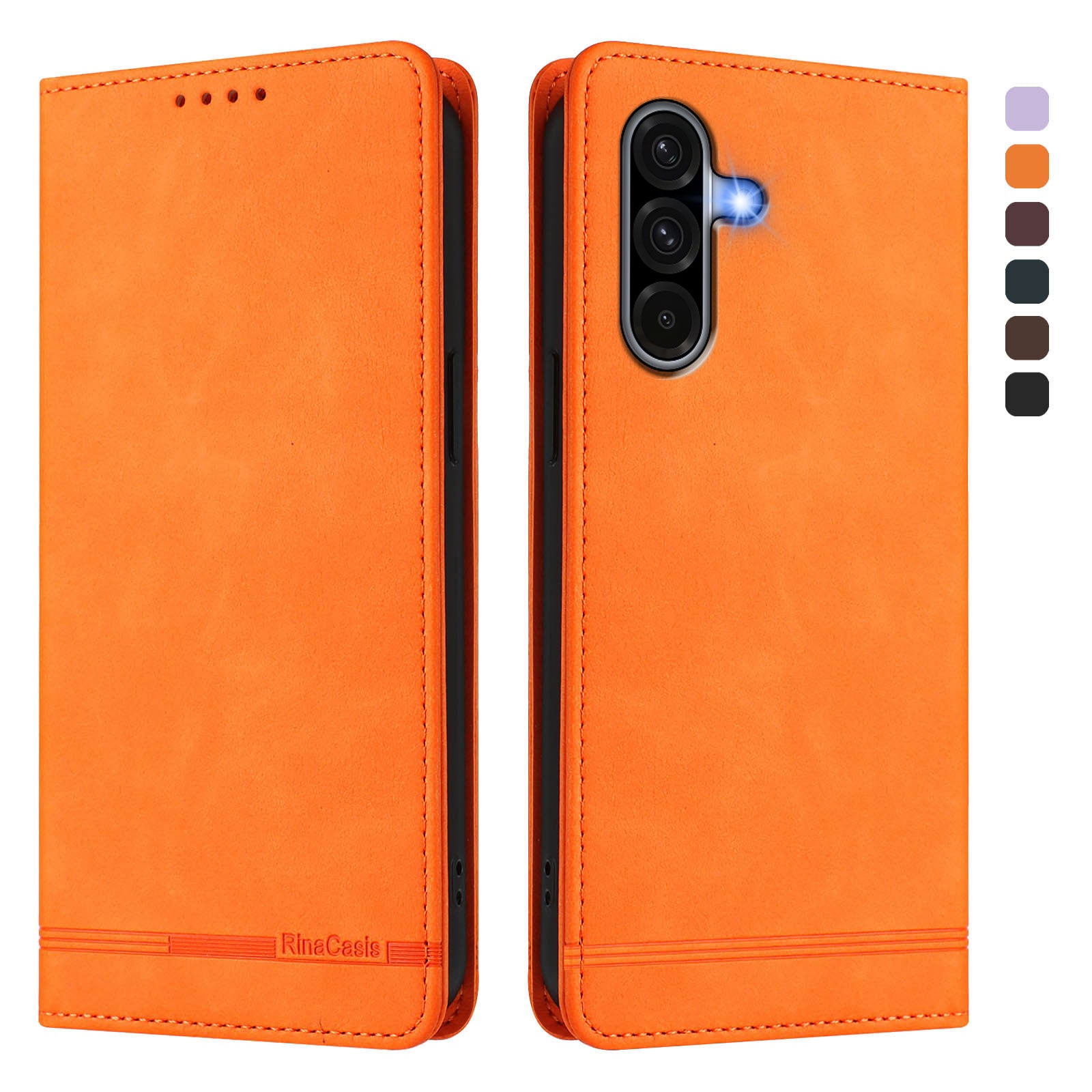 For Samsung Galaxy A36 5G Case RINACASIS RC23 RFID Blocking Wallet Stand PU Leather Phone Cover
