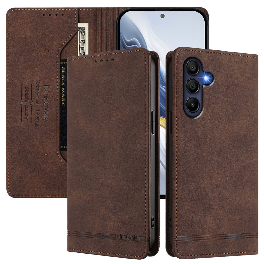 For Samsung Galaxy A16 4G / Galaxy A16 5G Case RINACASIS RC23 RFID Blocking Wallet Stand PU Leather Phone Cover